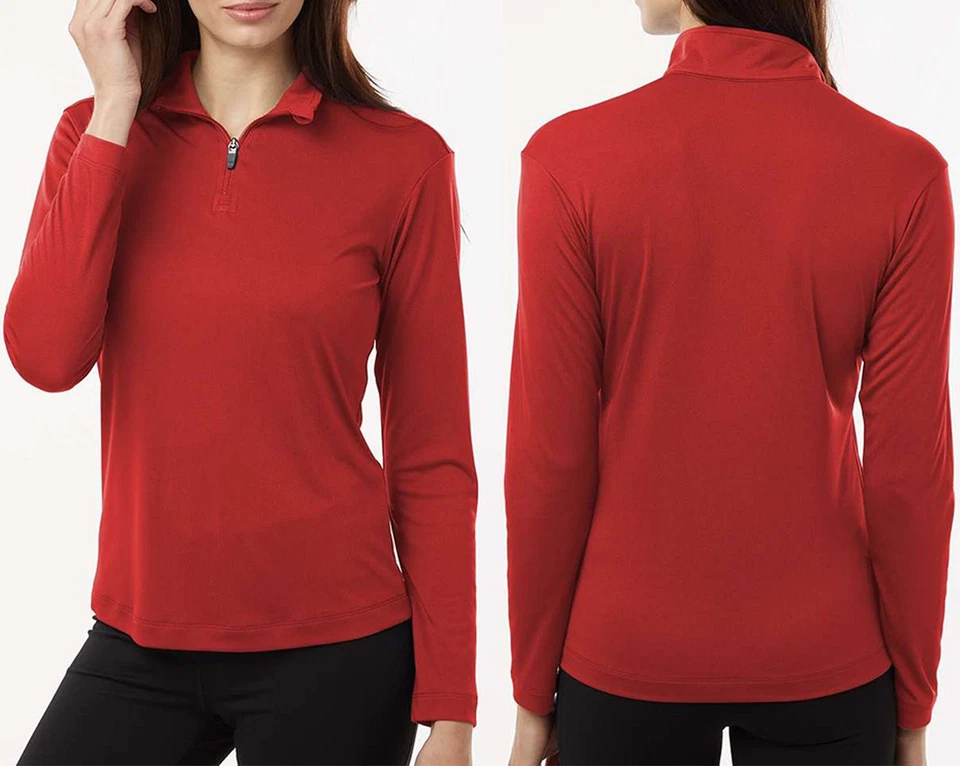 Pullover para mujer que absorbe la humedad 1/4 cremallera UPF 50 resistente a enganches para damas Dri Fit S-3XL Foto 1 de 1