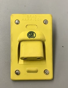 Woodhead Brad 1300190001 Die Block 2-Pole Angle Receptacle 600VAC, 25A (b615) - Picture 1 of 5