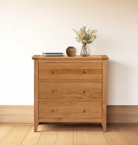 Chest of Drawers, Small Wooden Dresser, Kids Storage Cabinet, 3-Drawer Organiser - Picture 1 of 8
