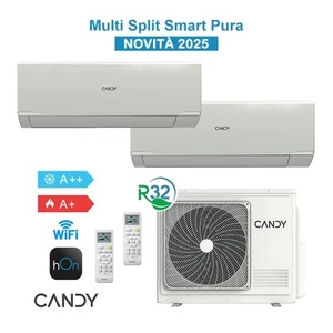 Kit Climatizzatore Candy Pura CY2T14 + CY12 + CY09 Dual Split 12000+9000Btu - Foto 1 di 11
