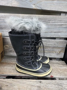 Bottes femme Gander Mountain Snow Trekker taille 6 noir gris fourrure neuves sans boîte - Photo 1/8