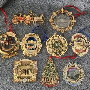 Lote de 9 adornos navideños históricos de la Casa Blanca 2001-2009 trineo de caballos ÁRBOL ++ - Imagen 1 de 18
