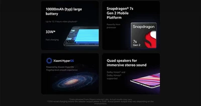 Tablet Android XIAOMI Redmi Pad 2 Pro WIFI 8gb 256gb Batterie 7S Gen 2 10000mAH - Image 1 of 4