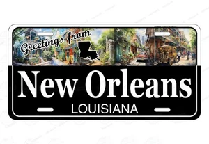 New Orleans Louisiana Saluti da Targa Personalizzata Auto ATV CICLOMOTORE Bici - Foto 1 di 11
