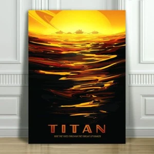 COOL NASA TRAVEL CANVAS ART PRINT POSTER - Titan - Space Travel - 36x24" - Picture 1 of 1