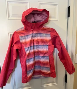 The North Face Antora Girls' Rain Jacket - Pink and purple pattern - size Medium - Picture 1 of 6
