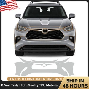 For Toyota Highlander 2020-2024 Front Bumper Precut Paint Protection Film PPF - Picture 1 of 20