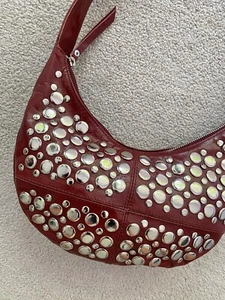 Studded Leather Y2K Shoulder Bag Purse - Picture 1 of 3