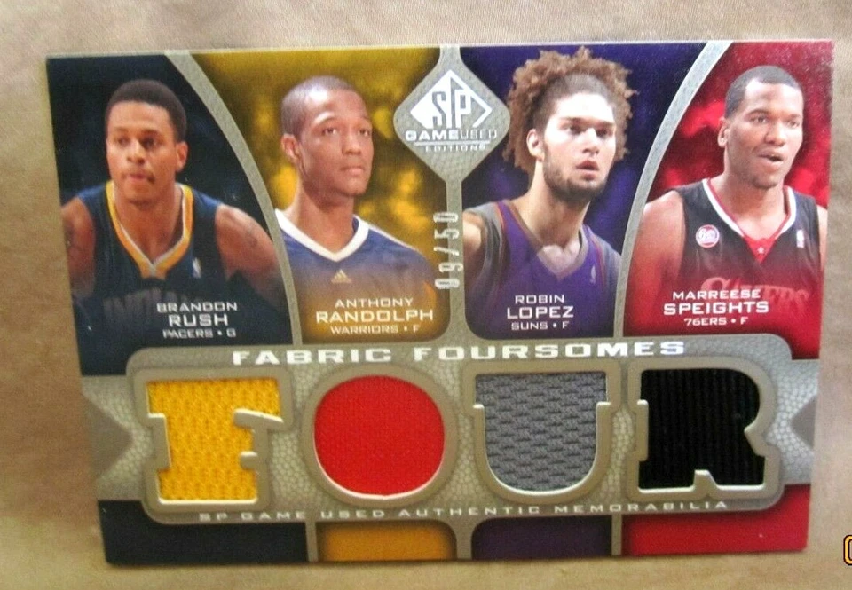 Robin Lopez/Speights/Rush/Randolph 2009-10 SP Game Used 4Clr 4Patch#9/50  - Image 1 of 2
