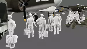 WWII USAAF Bomber Crew - 10 Figure Set - Picture 1 of 8