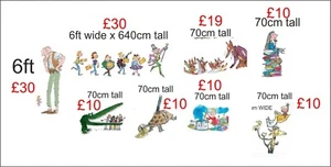 ROALD DAHL WALL ART VINYL VARIETY - Picture 1 of 1