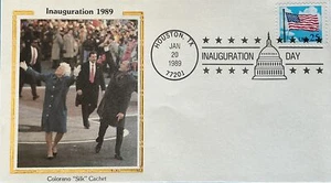 Colorano Silk Inauguration Day 1989 George H W Bush Houston Texas Barbara - Picture 1 of 1