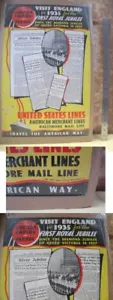 Vintage Poster,UNITED STATES LINES STEAMSHIP,1935 Orig. - Picture 1 of 1
