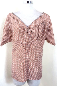 MARNI Brown Silk Top Blouse Small 38 4 6 - Picture 1 of 14