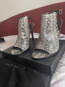 Rachel Zoe Women's Shoes Sz 11  Lacey Real Snake Roccia Heels - Picture 1 of 8