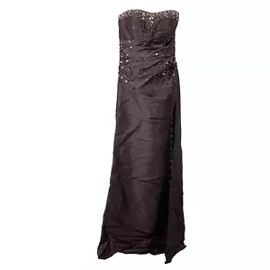 Vintage 90s Y2K Flirt by Maggie Sottero Brown Sequin Long Formal Prom Dress 4 - Picture 1 of 11