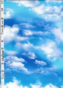 Blue Take Me Away Bright Sky by Timeless Treasures bty - Picture 1 of 1
