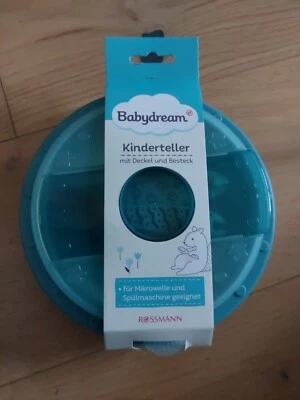 Babydream Kinderteller mit Deckel und Besteck - Bild 1 von 2