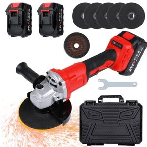 21V 125mm Cordless Angle Grinder Brushless with 2 Battery & Charger & 7*Disc Kit - Picture 1 of 13