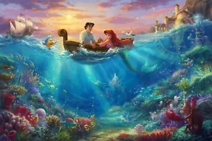 Disney Dreams Collection Thomas Kincade, Little Mermaid Out of Print - Picture 1 of 1