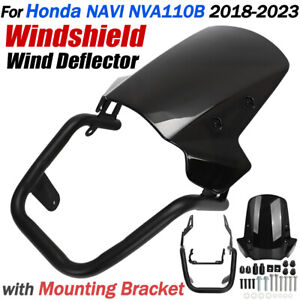 For 2018-2023 Honda NAVI NVA110B Windshield Windscreen Deflector & Mount Bracket