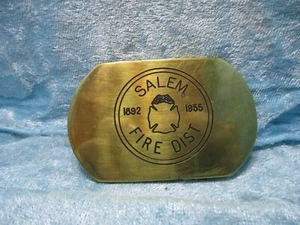 1955 Salem Illinois Fire Dist. Messing Gürtelschnalle - Bild 1 von 2