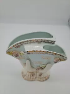 Vintage Stutton’s Creation Made In Japan Loving Hands and Fan Vase/Brush Holder - Picture 1 of 5