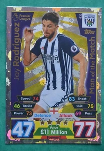 MATCH ATTAX 2017-18 JAY RODRIGUEZ - WEST BROM MAN OF THE MATCH - Picture 1 of 1