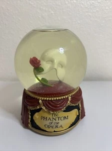 San Francisco Music Box Phantom of The Opera Mask with Rose Water Globe Vintage - Picture 1 of 3
