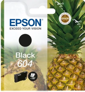 Black Ink Cartridge Epson 604 Pineapple Genuine For Crisp Reliable Everyday New - Photo 1/3