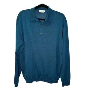 Maus & Hoffman Clark Cotton-Ease Long-Sleeve Polos Knit Slim Fit Made in USA XL - Picture 1 of 9