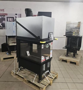 ¡NUEVO! Chimenea panorámica grande TRINITY Black Edition con marco según la última norma - Imagen 1 de 15