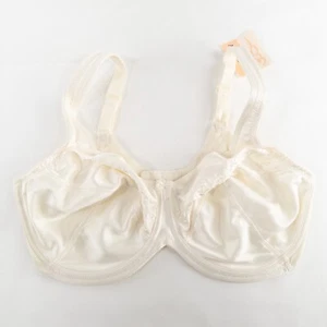 Aviana Bra 38E Ivory Floral Embroidered Full Figure Comfort Strap Style 2455 - Picture 1 of 8