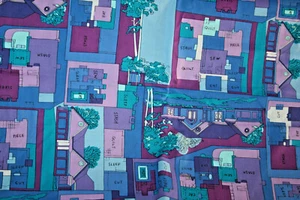 QUILT COTTAGE IN BLUE FROM SSI - Picture 1 of 4