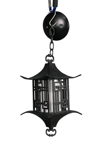 Linterna colgante pagoda china Chinoiserie mediados de siglo años 60 luz - Imagen 1 de 13