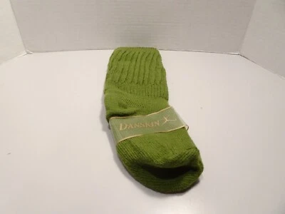 Danskin Vintage Olive Green Slouch Tube Socks Made in USA NEW Fits 9-11 - Image 1 of 4