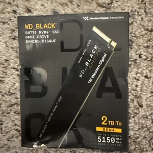 Western Digital WD_BLACK SN770 M.2 2280 2TB PCIe Gen4 16GT/s Internal SSD New - Photo 1/6
