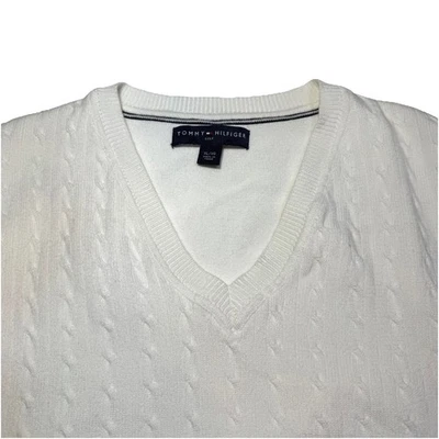 Tommy Hilfiger Golf Vest Men’s  Xl Ivory/White 100% Cotton - Image 1 of 4