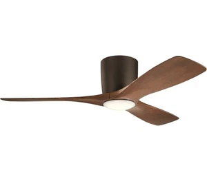 Kichler Volos, 48'' Hugger Ceiling Fan with LED Lights & Wall Control, Bronze - Picture 1 of 1