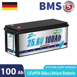Batería LiFePO4 24V 100Ah Batería de litio 100A BMS para RV Solar Off-Grid System EU - Imagen 1 de 24
