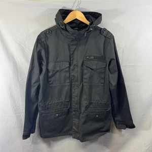 Chaqueta 686 Para Hombre Grande Negra Con Capucha M65 Campo Algodón Utilidad Cremallera Bolsillos a Presión - Imagen 1 de 11