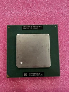 1x Vintage Rare Gold CPU Intel PENTIUM III-S 1266/512/133/1.45 SL6BX Working - Picture 1 of 2