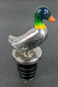 Metallic Mallard Duck Wine Bottle Stopper - Picture 1 of 6