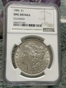 1886 $1 Morgan Silver Dollar Coin NGC - Bild 1 von 5