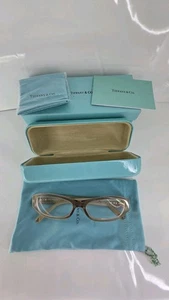 Tiffany&Co TF 2012-B Eyeglasses FRAMES 8001 Pink White Rhinestone 51-16-130 H497 - Picture 1 of 12
