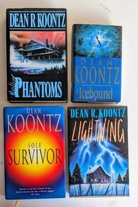 Dean Koontz Book Bundle X 4 Phantoms Sole Survivor Lightning Icebound Hardcover - Picture 1 of 7