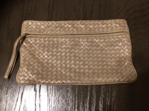 Authenticated Bottega Veneta,Clutch Bag, Woven Beige, two sided - Picture 1 of 9