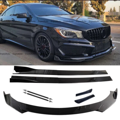 For Mercedes-Benz S450 S500 Front Bumper Lip 86" Side Skirt Rear Bumper Black - Изображение 1 из 4