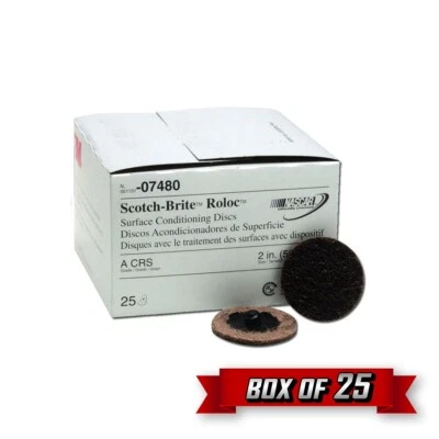 3M Scotch-Brite 07480 | Surface Conditioning Roloc Disc, TR, 2.000" x Coarse {25pk}