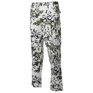 MFH Pantaloni uomo militari BDU Rip Stop mimetica da neve - Picture 1 of 4
